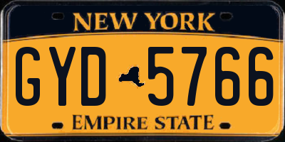 NY license plate GYD5766