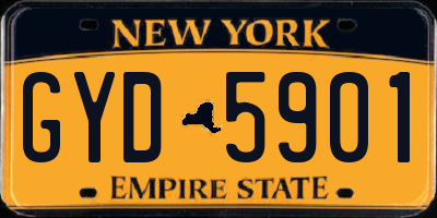NY license plate GYD5901