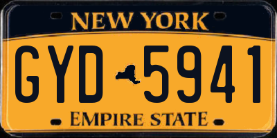 NY license plate GYD5941