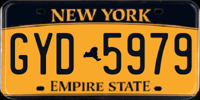 NY license plate GYD5979