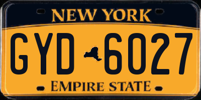 NY license plate GYD6027