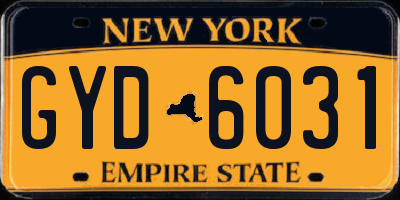 NY license plate GYD6031