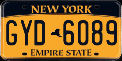 NY license plate GYD6089