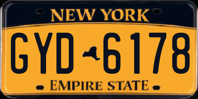 NY license plate GYD6178