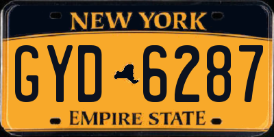 NY license plate GYD6287