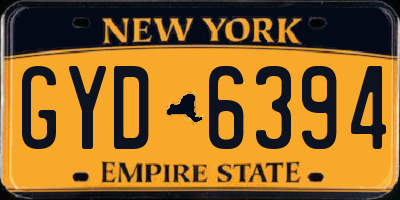 NY license plate GYD6394