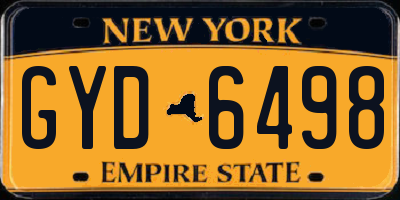 NY license plate GYD6498