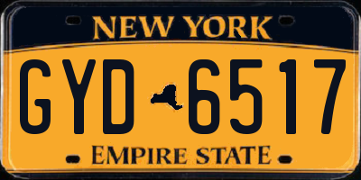 NY license plate GYD6517