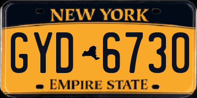NY license plate GYD6730