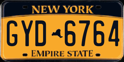 NY license plate GYD6764
