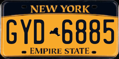 NY license plate GYD6885