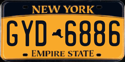 NY license plate GYD6886