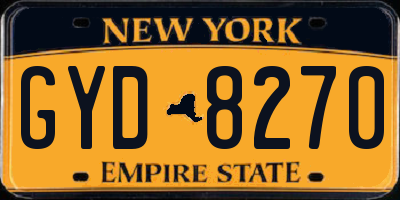 NY license plate GYD8270
