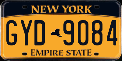 NY license plate GYD9084