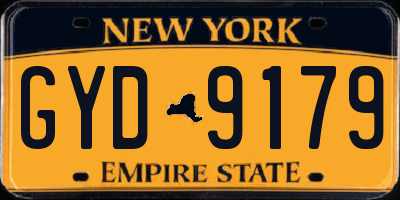 NY license plate GYD9179
