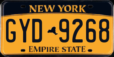 NY license plate GYD9268