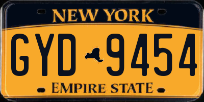 NY license plate GYD9454