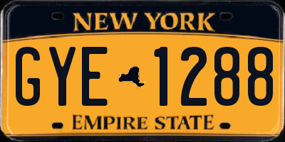 NY license plate GYE1288