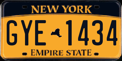NY license plate GYE1434