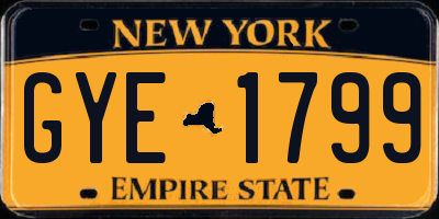 NY license plate GYE1799