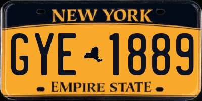 NY license plate GYE1889