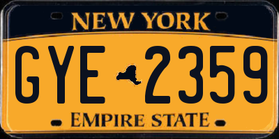 NY license plate GYE2359