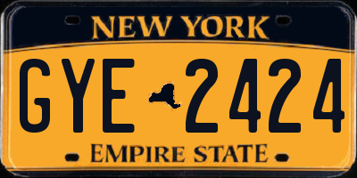 NY license plate GYE2424