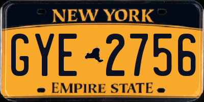 NY license plate GYE2756
