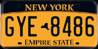 NY license plate GYE8486