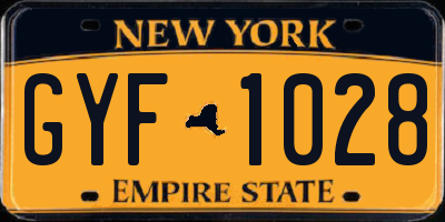 NY license plate GYF1028