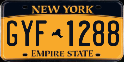 NY license plate GYF1288