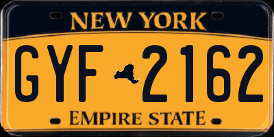 NY license plate GYF2162
