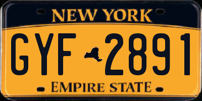 NY license plate GYF2891