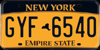 NY license plate GYF6540