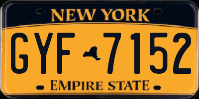 NY license plate GYF7152