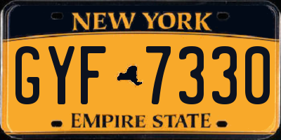 NY license plate GYF7330