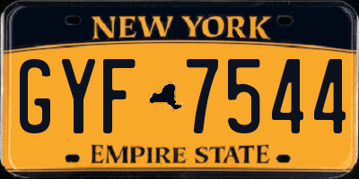 NY license plate GYF7544