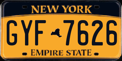 NY license plate GYF7626