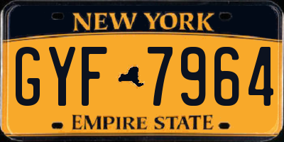 NY license plate GYF7964