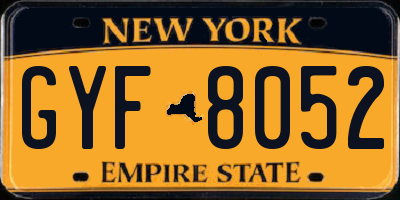 NY license plate GYF8052