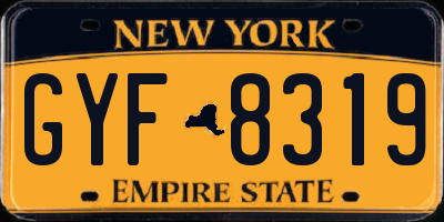 NY license plate GYF8319