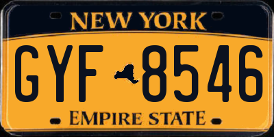 NY license plate GYF8546