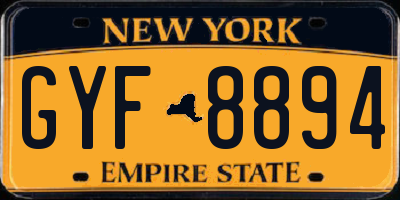 NY license plate GYF8894