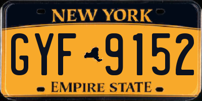 NY license plate GYF9152