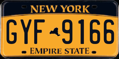 NY license plate GYF9166