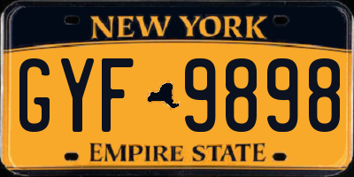 NY license plate GYF9898