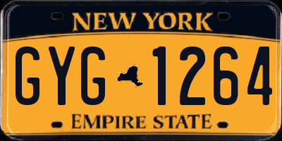 NY license plate GYG1264