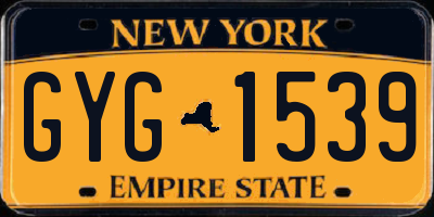 NY license plate GYG1539