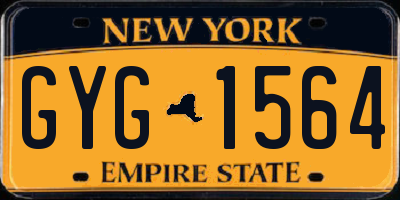 NY license plate GYG1564