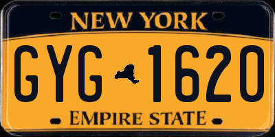 NY license plate GYG1620